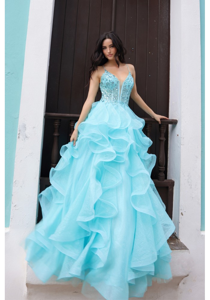 Prom / Beaded Ruffles Tulle Dresses - CH-NAR1433