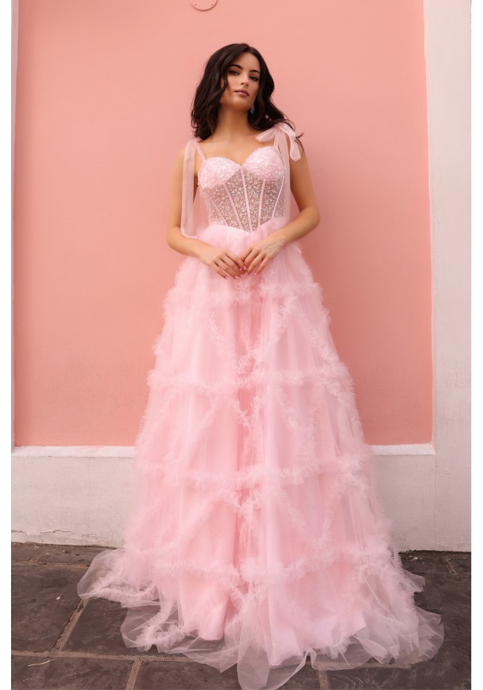 Prom / A-line Sleeveless Tulle Dresses 