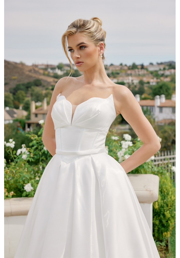  Wedding Dress - Satin Ball Gown With Strapless Sweetheart Bodice - CH-NAJE1085