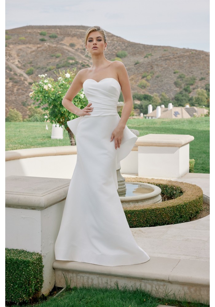  Wedding Dress - Stretch Satin Strapless Mermaid Sweetheart Neckline - CH-NAJW1044