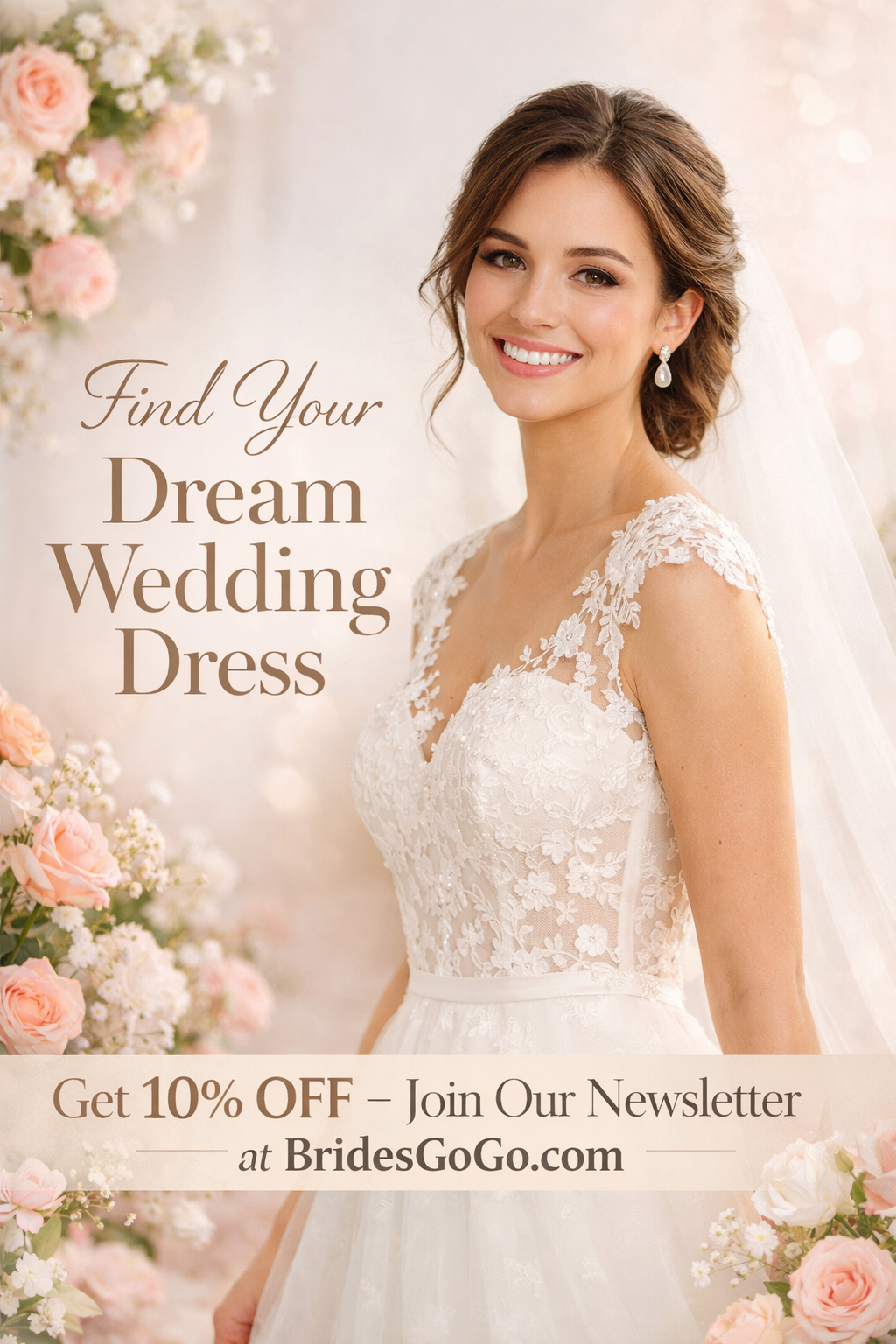 Subscribe Newsletter to Get 15% at BridesGoGo.com 