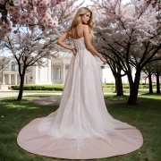 A-Line Sweetheart Wedding Dress with Spaghetti Straps - BLM-A2009