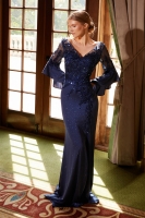 Mother of the Bride -  A-Line Stretch Glitter Long Gown - CH-NAMD129