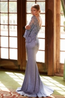 Mother of the Bride -  A-Line Stretch Glitter Long Gown - CH-NAMD129