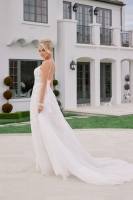 Scoop Neckline And Back Lace A Line Cathedral Train - CH-NAJE1074L