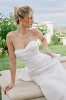  Wedding Dress - Stretch Satin Strapless Mermaid Sweetheart Neckline - CH-NAJW1044