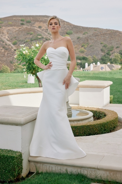  Wedding Dress - Stretch Satin Strapless Mermaid Sweetheart Neckline - CH-NAJW1044