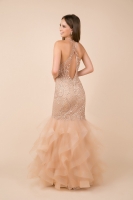 Elegant Lace Embroidered Mermaid Prom Dress - CH-NAM189