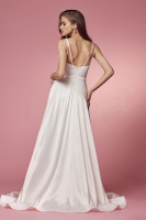 Wedding Dress - Elegant Cross V Neck Double Straps A Line Gown - CH-NAE484