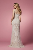 Illusion Neckline With Embroidery And Beaded Detail Gown - CH-NAE1006