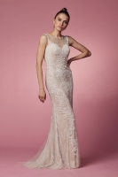 Illusion Neckline With Embroidery And Beaded Detail Gown - CH-NAE1006P
