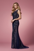 Illusion Neckline With Embroidery And Beaded Detail Gown - CH-NAE1006P