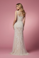 Illusion Neckline With Embroidery And Beaded Detail Gown - CH-NAE1006P
