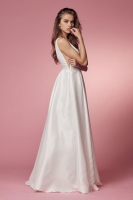 Plus - Long V-neck Prom Dress With Pockets - CH-NAE156PW