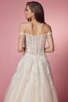 Wedding Dress - Off Shoulder Boning Dress With Flower Embroidery - CH-NAJH925