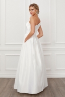 One Shoulder Elegant Satin A-line Long Dress - CH-NAE469