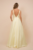 Long And Full A-line Gown With Sheer Side Cut Outs - CH-NAE156