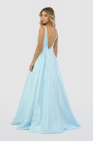 Long And Full A-line Gown With Sheer Side Cut Outs - CH-NAE156