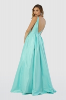 Long And Full A-line Gown With Sheer Side Cut Outs - CH-NAE156