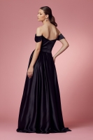 A-Line Gown With Off Shoulder And Zipper On The Back - CH-NAR1032
