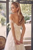 Wedding Dress - Floral Embroidered Sweetheart Off-Shoulder Dress - CH-NAJE953