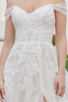 Wedding Dress - A-line Floral Embroidered Sweetheart Off-Shoulder Dress - CH-NAJE953
