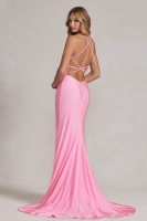 Prom / Evening Dress - Lace Appliques, Glittering Beads, with a V-neckline - CH-NAG1150