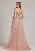 Prom / Evening Beaded Lace Corset Dress with Tulle Skirt