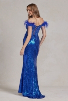 Prom / Evening Dress - w/ Feather - CH-NAS1229