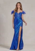 Prom / Evening Dress - w/ Feather - CH-NAS1229
