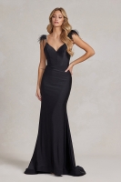 Prom / Evening Dress - w/ Feather - CH-NAT1138