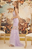 Prom / Evening Dress - Glitter Floral Gown - CH-NAC1195