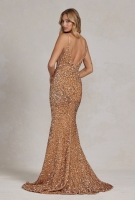 Prom / Evening Dress - Sequin Mermaid Gown with Intricate Detailing - CH-NAR1071