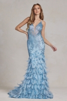 Prom / Evening Dress - w/ Feather - CH-NAC1111