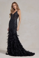 Prom / Evening Dress - w/ Feather - CH-NAC1111