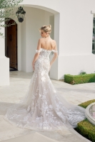 Wedding Dress - Mermaid Floral Embroidered Off-Shoulder Gown - CH-NAJE974