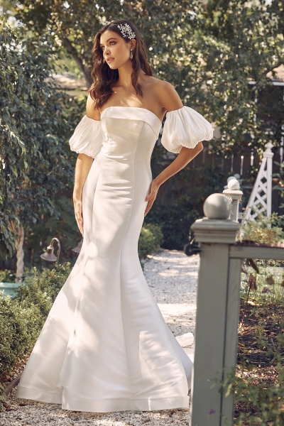 Wedding Dress - Detachable Sleeves Mermaid Wedding Dress - CH-NAJE966