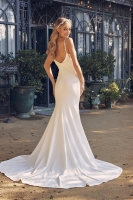Wedding Dress - Cowl Neckline Mermaid Gown with Spaghetti Straps - CH-NAJE954