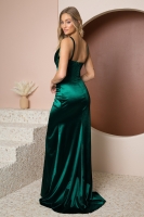Prom / Evening Dress - Sexy Bustier Corset Satin Dress With High Split - CH-NAE1047