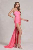 Prom / Evening Dress - Cowl Neck Low Back Mermaid Gown - CH-NAT1140