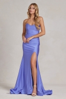 Prom / Evening Dress - Sexy Sweetheart Satin Dress With High Split - CH-NAT1139
