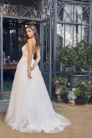 Wedding Dress - Backless V-Neck Gown with A-Line Skirt - CH-NAJE933