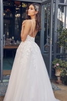 Wedding Dress - Backless V-Neck Gown with A-Line Skirt - CH-NAJE933