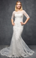 Plus Size - Mermaid Off-the-shoulder and Sweetheart Neckline Wedding Dress - EVANGELINE