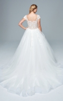 Plus Size - Ball Gown V-Neck and Illusion Neckline  Wedding Dress - MERRY