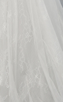 Mermaid Cap Sleeves and V-Neck Neckline Lace Wedding Dress - SWAN
