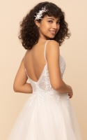 Plus Size - A-line Sweetheart Neckline with High Slit and Deep V Back Wedding Dress - FREYA