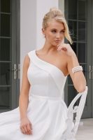 A-Line One-Shoulder Sleeveless Semi-Formal Dress - CH-NAJE931W