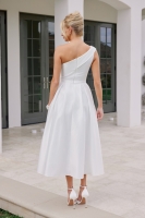 A-Line One-Shoulder Sleeveless Semi-Formal Dress - CH-NAJE931W