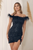 Short Dress With Sequin Details - CH-NAT790